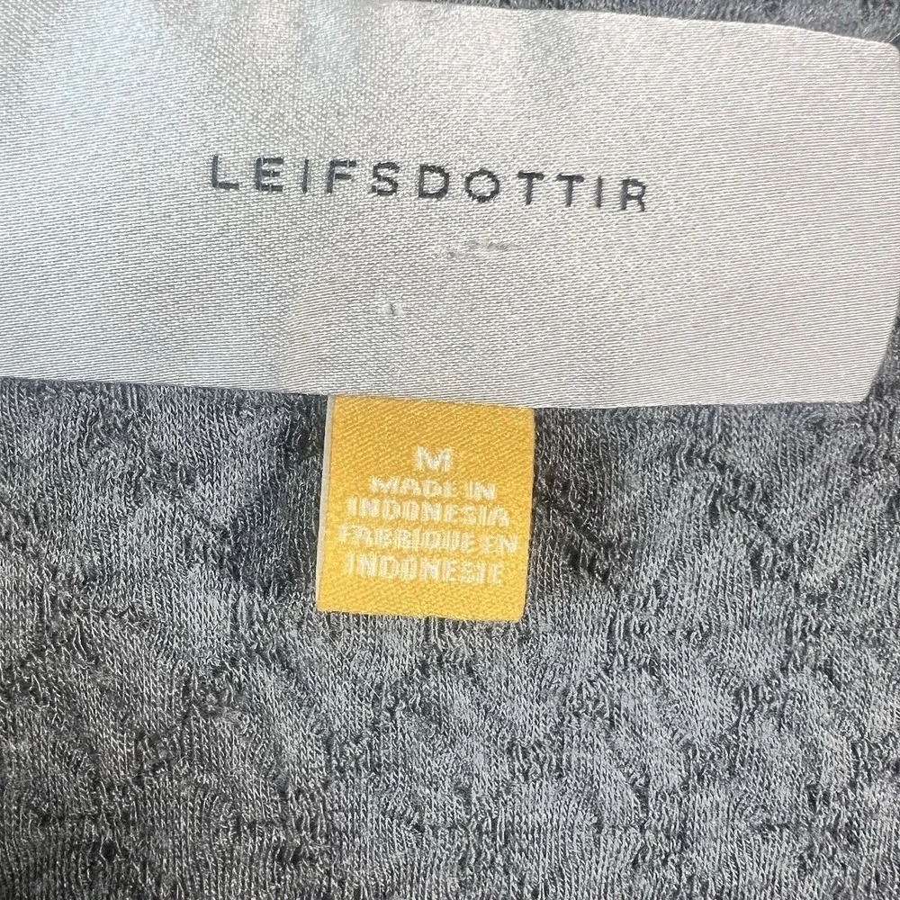 Leifsdottir Dress Sheath Womens Medium‎ Gray Knit Classic Ruffled Cowl Neck Work - Picture 5 of 11